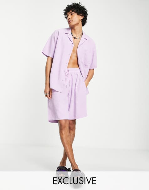 Reclaimed Vintage – Inspired – Lila shorts i manchester, del av set - view 1