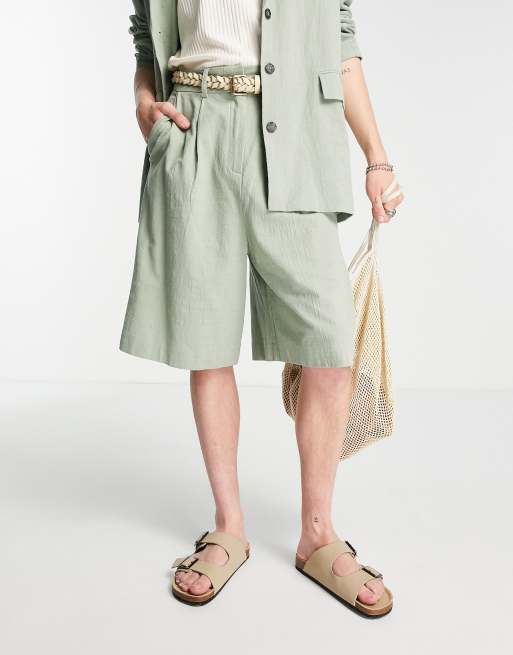 Green bermuda shorts deals womens