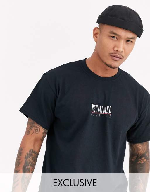 Ithaca forening Bonus Reclaimed Vintage inspired logo t-shirt in black | ASOS