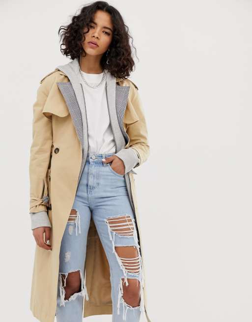 Reclaimed Vintage inspired long-line mac