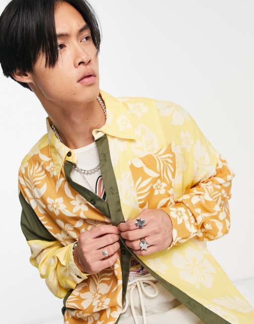 Reclaimed Vintage inspired long sleeve spliced shirt in floral print