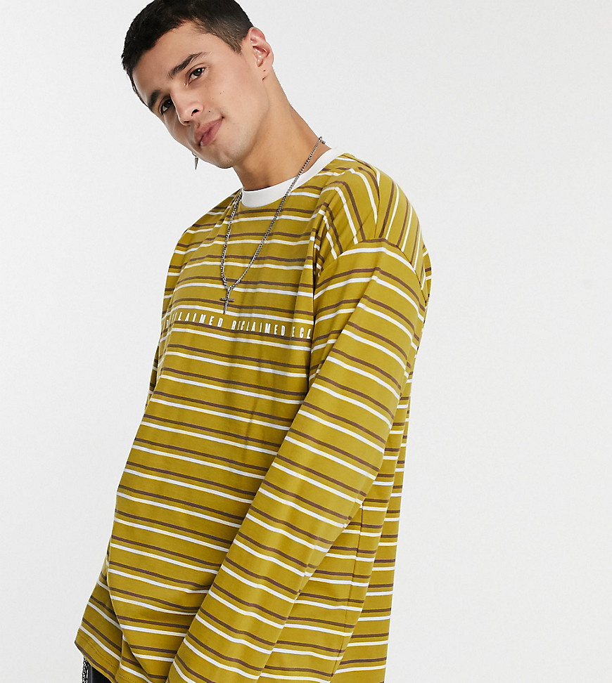 Reclaimed Vintage inspired long sleeve T-shirt in stripe-Multi