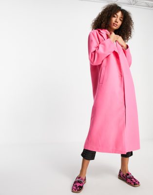 Hot pink cheap duster coat