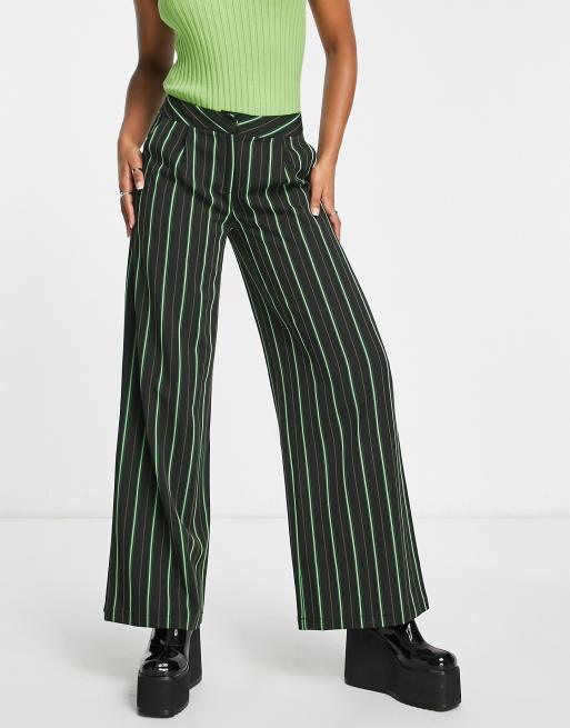 Striped baggy hot sale trousers