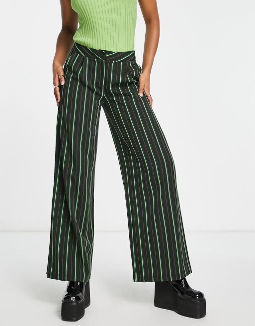 Reclaimed Vintage inspired low rise baggy stripe trouser