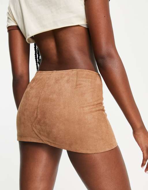Brown suede skirt asos best sale