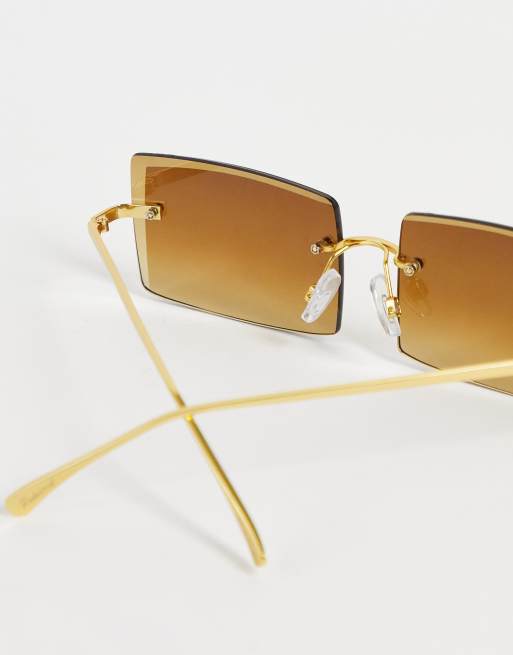 Reclaimed Vintage Inspired Lunettes de soleil rectangulaires à