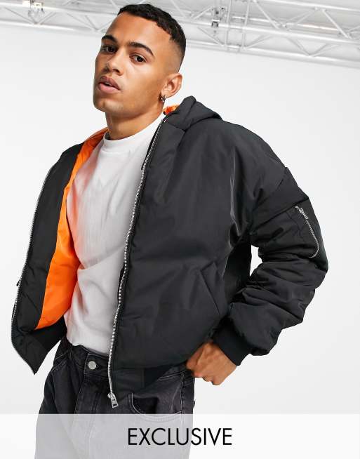 Reclaimed Vintage inspired ma1 bomber in black