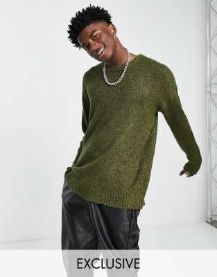 Reclaimed Vintage Inspired unisex crew neck jumper green - ASOS Price Checker