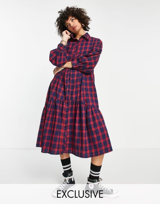 Asos tartan dress best sale