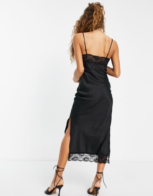 Black lace cami dress cheap