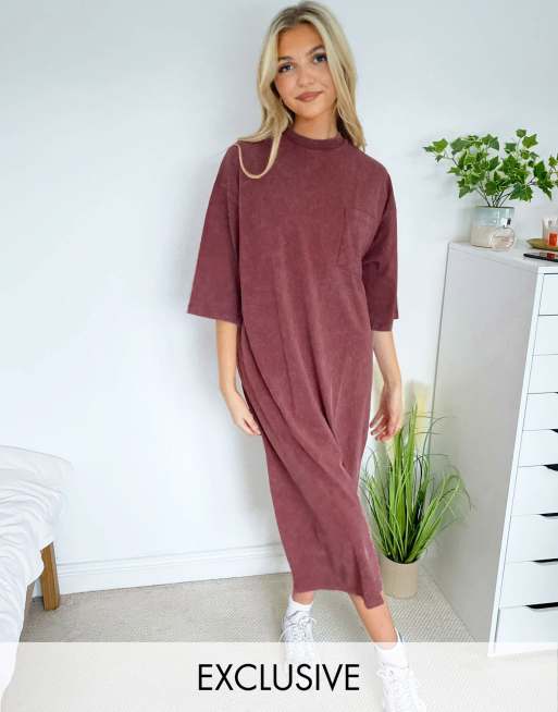 Midi t shirt dress sale with pockets