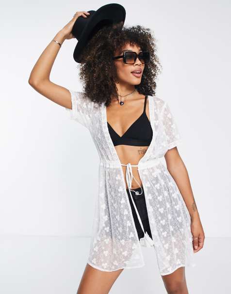 Reclaimed Vintage inspired mini embroidered beach dress - view 1