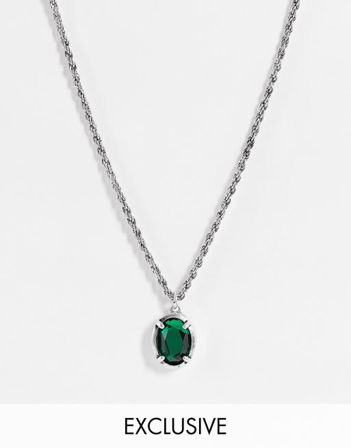 Green jewel necklace discount