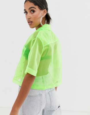 asos neon green top