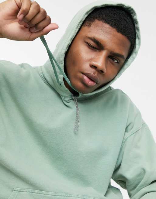 Reclaimed Vintage inspired overdye hoodie in washed mint ASOS