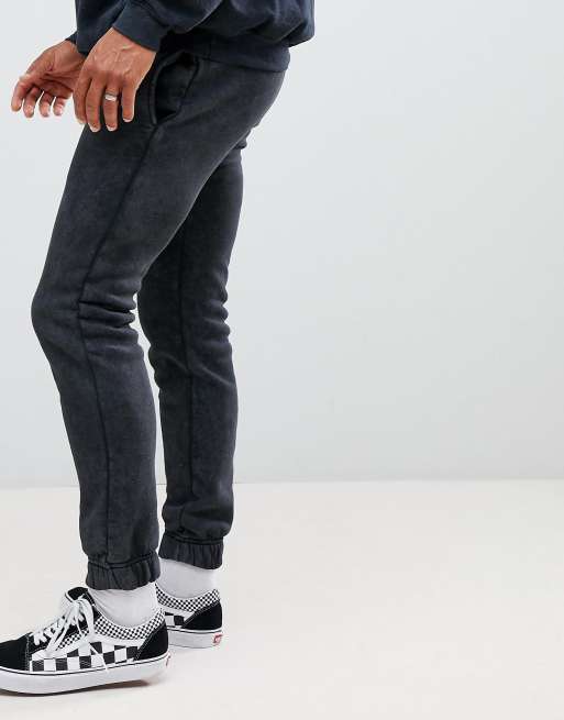 Reclaimed Vintage inspired - Overdye joggingbroek in zwarte wassing, 4 van 4