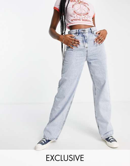 Reclaimed Vintage Inspired oversized 90s dad jean in light blue wash