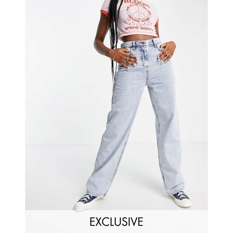Reclaimed Vintage Inspired oversized 90s dad jeans in light blue