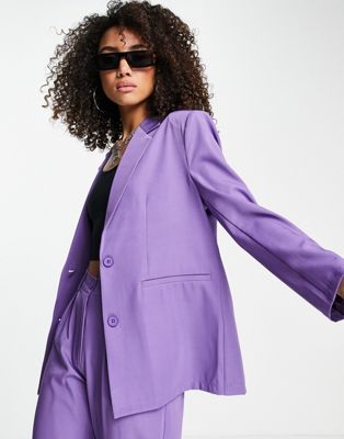 Reclaimed Vintage inspired oversized blazer in purple - ASOS Price Checker
