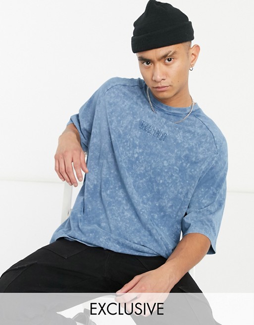 Reclaimed Vintage inspired oversized boxy t-shirt in blue