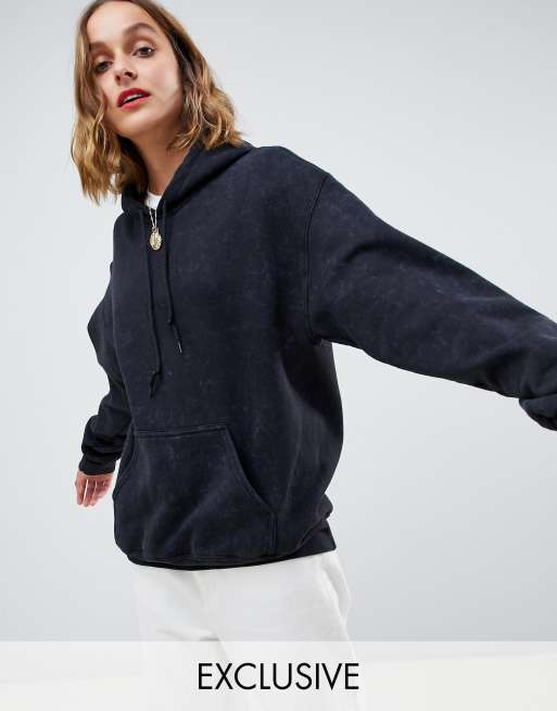 Download Reclaimed Vintage inspired oversized hoodie In black | ASOS