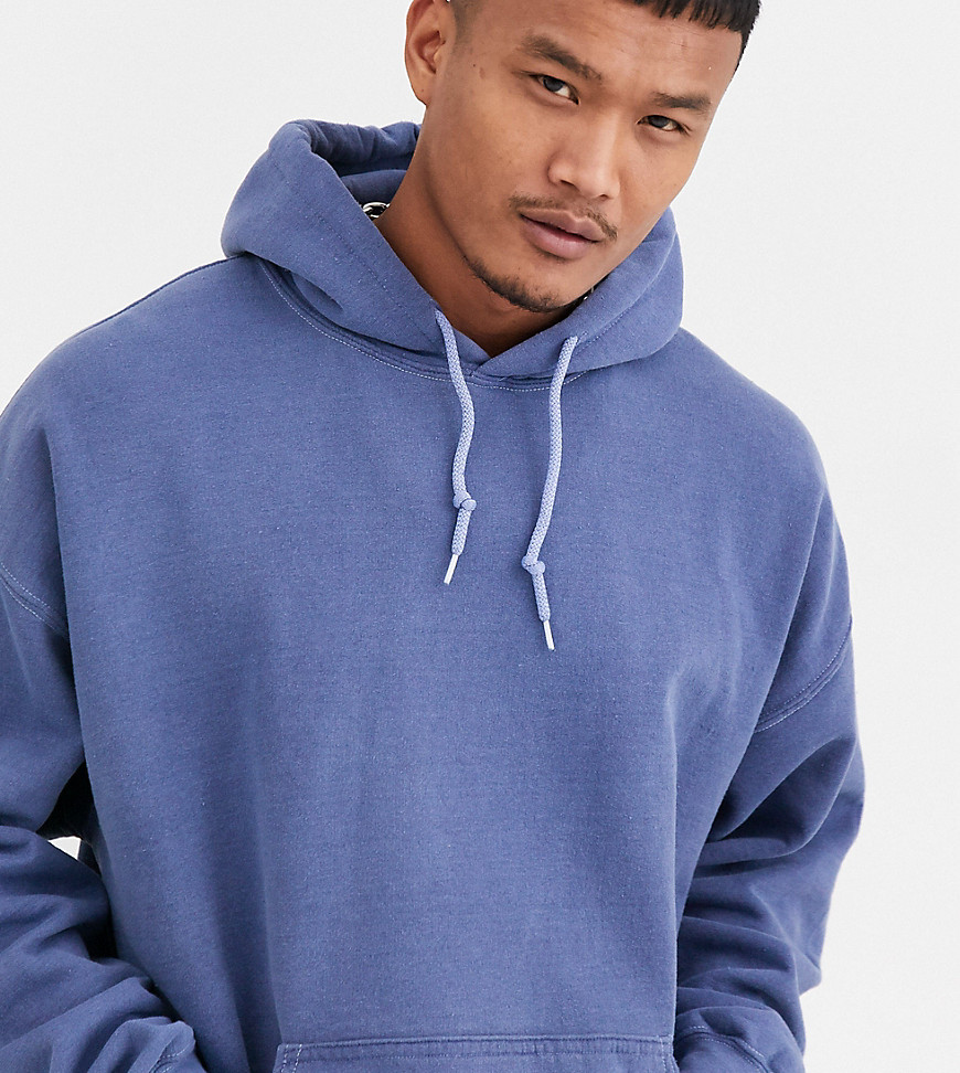 Reclaimed Vintage - Inspired - Oversized hoodie in marineblauw overdye