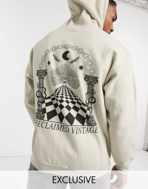Reclaimed Vintage Inspired oversized hoodie with back print in