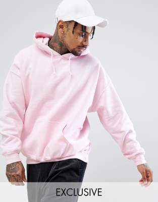 oversized light pink hoodie