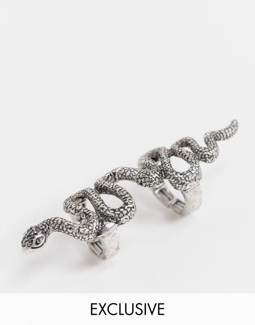 Vintage silver best sale snake ring
