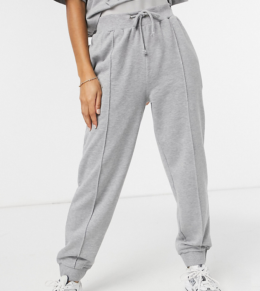 Reclaimed Vintage Inspired Oversized Sweatpants In Gray Marl With Pintuck-grey