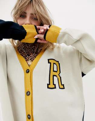 oversized varsity cardigan