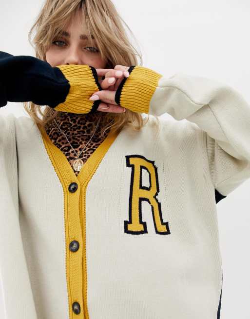 Oversized on sale varsity cardigan