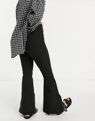 Femme Reclaimed Vintage Inspired - Pantalon slim évasé - Noir