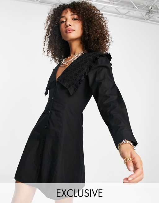 Black peter new arrivals pan collar dress