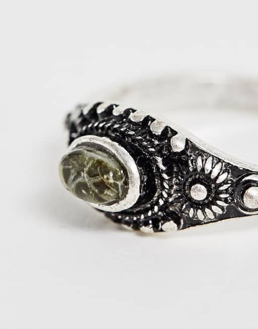 Pinky ring sales with stone