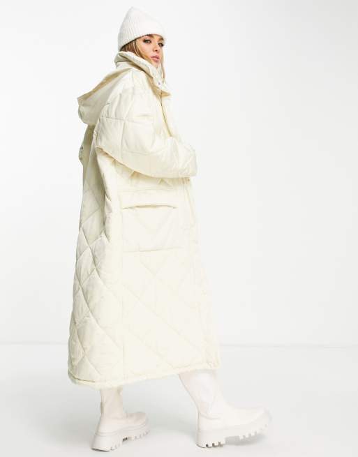 Reclaimed Vintage - Piumino oversize unisex bianco sporco