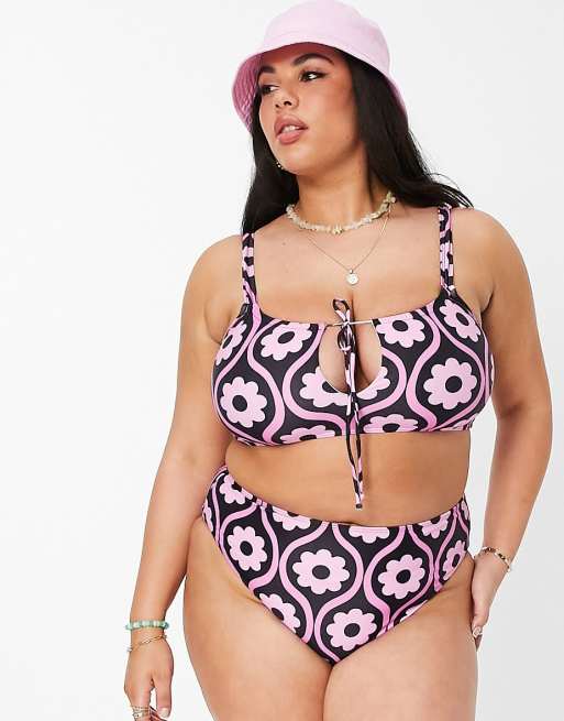 Plus size hot sale retro bikini