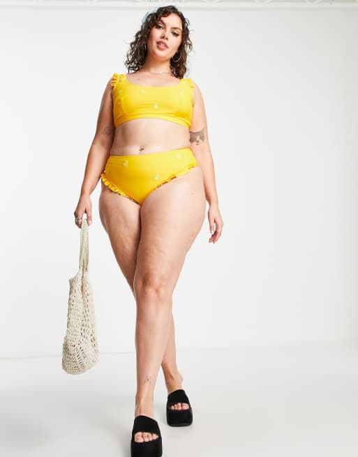 Yellow bikini plus size hotsell