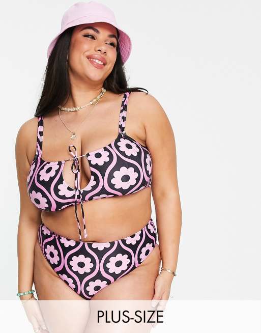 Reclaimed Vintage Inspired Plus - Haut de bikini - Imprimé fleurs rétro