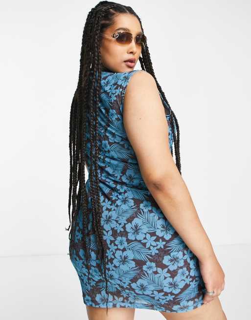 Plus size hibiscus dress top