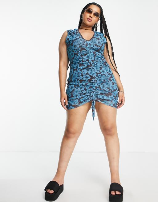 Plus size hibiscus dress top