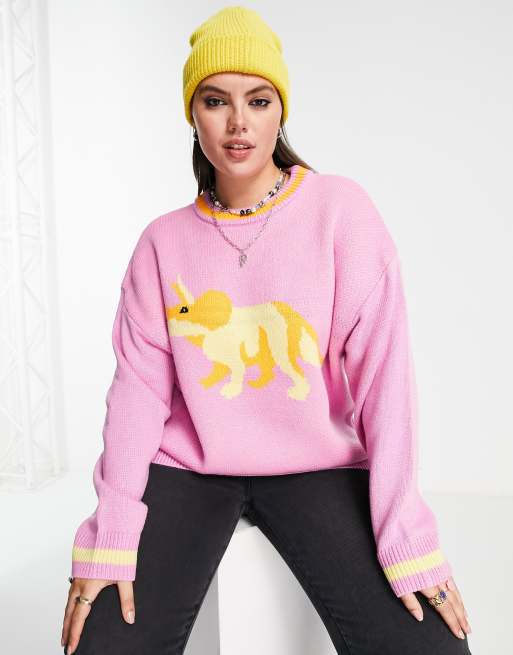 Pink 2025 dinosaur jumper