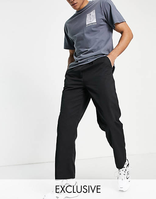 Trousers & Chinos Reclaimed Vintage inspired relaxed 90's trouser in black 