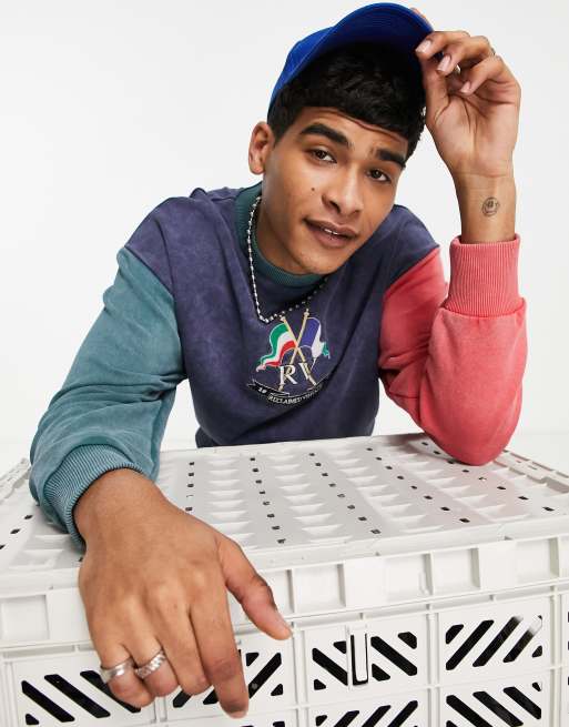 Retro color block sweatshirt 2025
