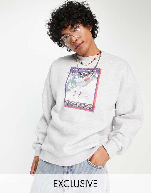 Vintage ski sweatshirt top