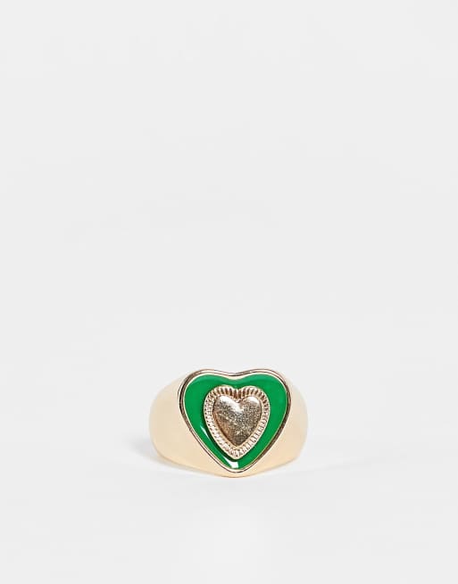 Green heart ring hotsell