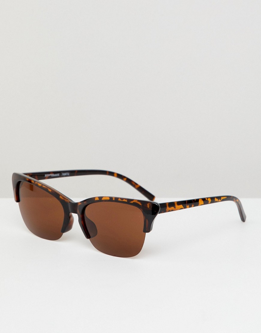 Reclaimed Vintage Inspired – Retro-Sonnenbrille In Schildpatt- Braun No Size