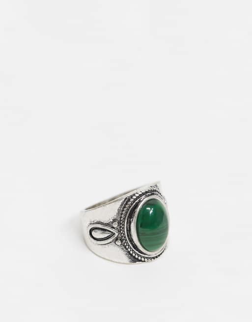 Reclaimed Vintage - Inspired - Ring met siersteen in zilver, 3 van 4
