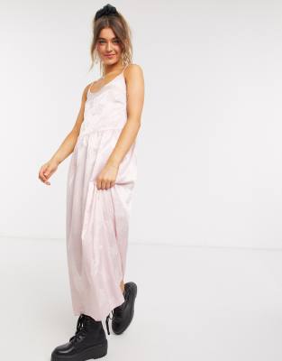 satin cami dress midi